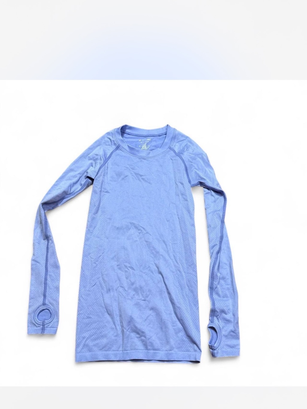 BuffBunny Long Sleeve Performance Top in Light Blue